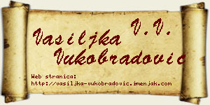 Vasiljka Vukobradović vizit kartica